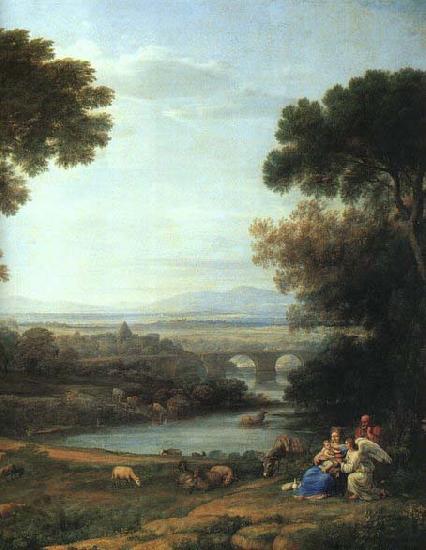 Claude Lorrain Landscape with the Rest on the Flight into Egypt Norge oil painting art